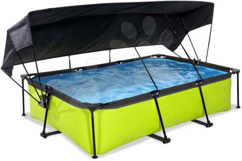 Bazén se stříškou a filtrací Lime pool Exit Toys ocelová konstrukce 300*200 cm zelený od 6 let