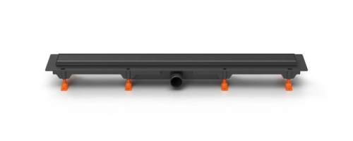 Žlab podlahový lineární 750 mm, D 40 mm, boční, klasik / floor mat, černý, ENPRO