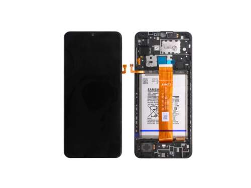 LCD Display + Touch + Frame Samsung Galaxy A12 A125 2020 Black (Service Pack)