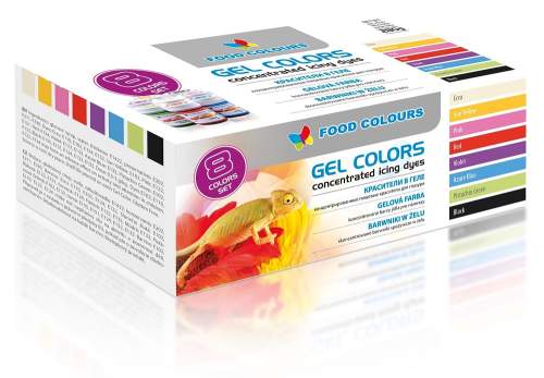 Food Colours Sada gelových barev (8 ks)
