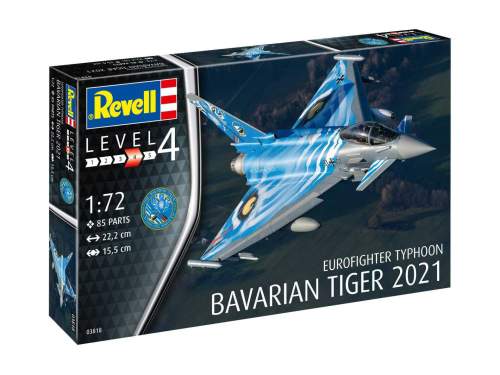 REVELL Plastic ModelKit letadlo 03818 - Eurofighter Typhoon "Bavarian Tiger 2021" (1:72)