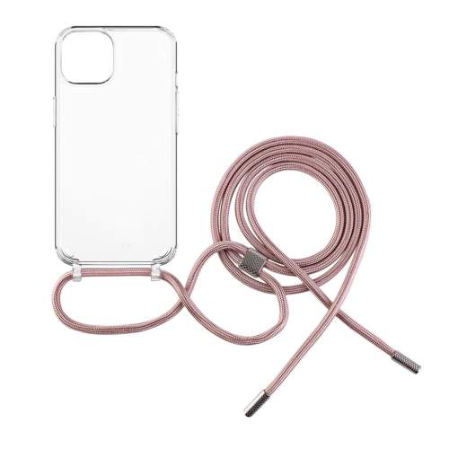 FIXED Pure Neck kryt s růžovou šňůrkou na krk pro Apple iPhone 12/12 Pro