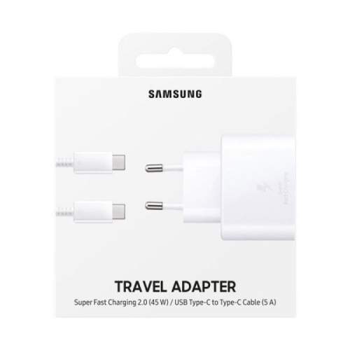 Nabíječka Samsung EP-TA845XWE SuperFast Charge 45W + USB-C to USB-C kabel EP-T4510XWE Original bílá