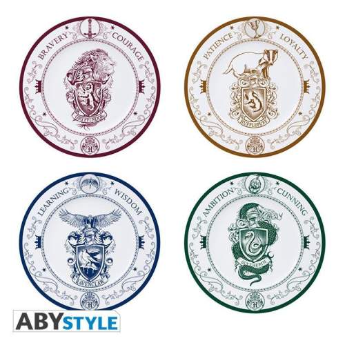 ABYstyle ABY style Sada 4 ks talířů Bradavického fakulty - Harry Potter |
