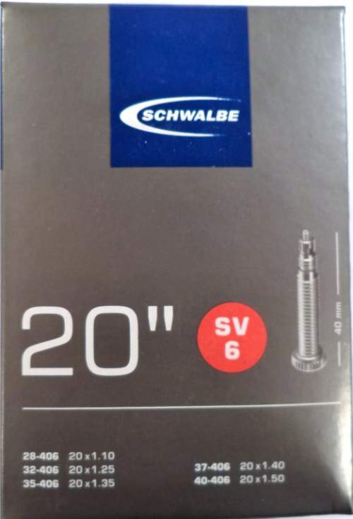 Schwalbe duše 20x1,10-1,50" (Nr.06) gal.ventil