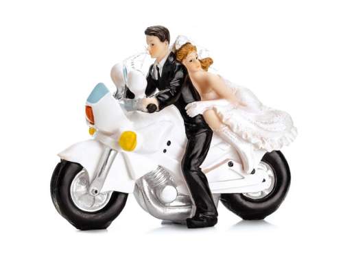 Svatební figurka motorkář 11,5cm PartyDeco