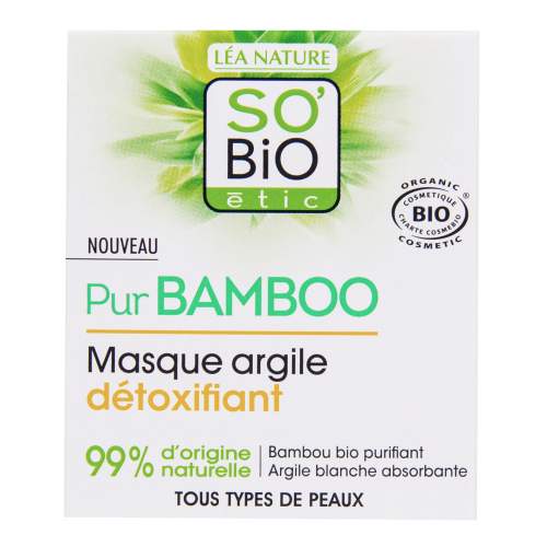 So'Bio Étic Pur Bamboo Detoxikační pleťová maska s jílem 50 ml