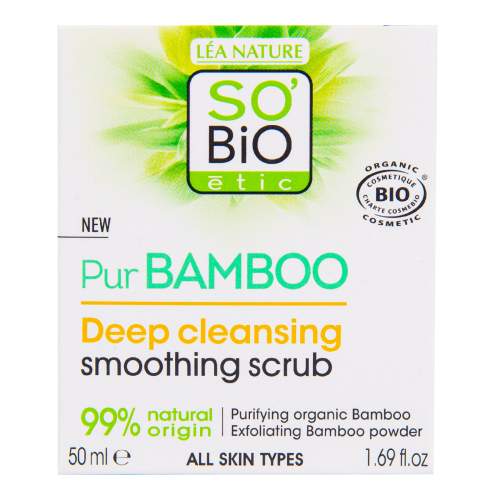 SO’BiO étic Peeling pleťový hluboce čisticí  — řada Pur BAMBOO 50 ml BIO
