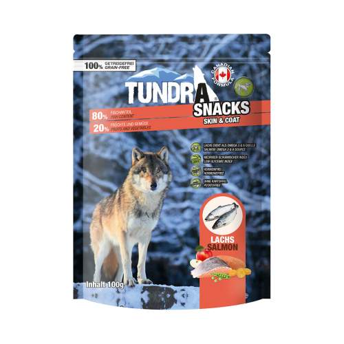 TUNDRA dog snack Salmon Skin & Coat 100g Tundra