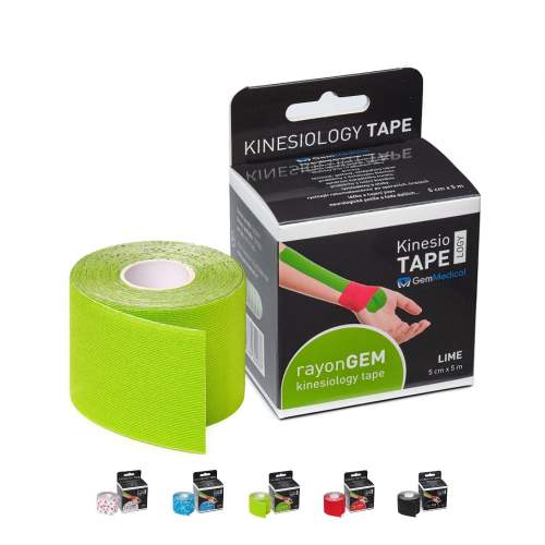 GemMedical rayonGEM kinesiology tape 5 cm x 5 m limeta