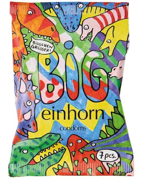 Einhorn Kondomy BIG - "Tyrannosaurus sex" 7 ks