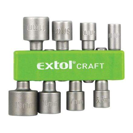 EXTOL Craft hlavice nástrčné 1/4", 5-5,5-6-7-8-10-11-13mm 10213