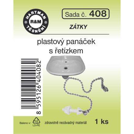 HARTMAN umyvadlový PH panáček s řetízkem, sada č. 408