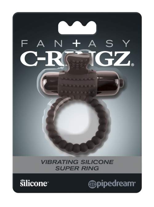 Pipedrem Fantasy C-Ringz - vibrating penis ring (black)