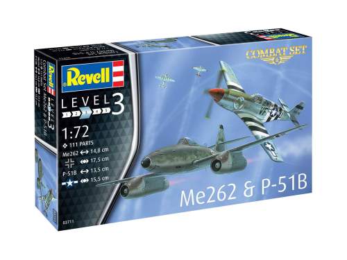 REVELL ModelSet letadla 63711 - Me262 & P-51B (1:72)