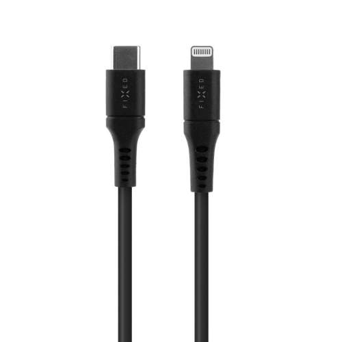 FIXED nabíjecí a datový kabel Liquid silicone USB-C - Lightning, MFi, PD, 0.5m, černá FIXDLS-CL05-BK