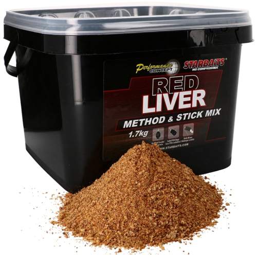 Starbaits Krmení Method Stick Mix Red Liver 1,7kg