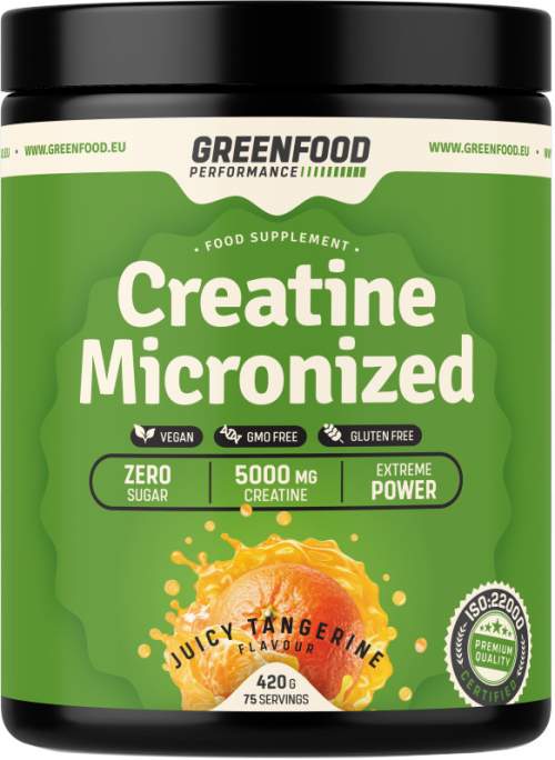 Greenfood performance creatine micronized 420 g - mandarinka