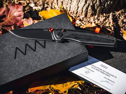 ANV (ACTA NON VERBA KNIVES) Nůž ANV A200 DLC Black, G10 Black