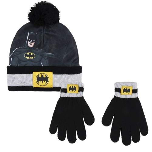 Alltoys Cerdá Sada čepice + rukavice Batman