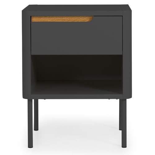 Tenzo Switch antracitově šedý noční stolek 45 x 39 cm