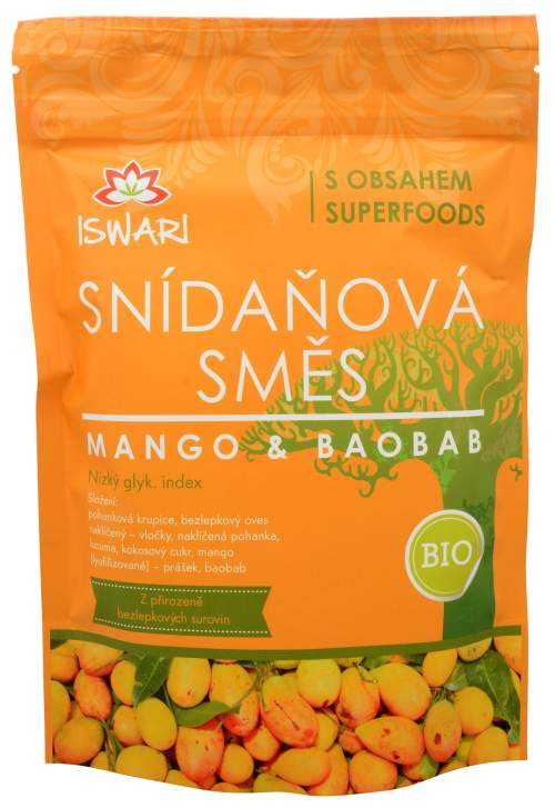 Iswari BIO Snídaňová směs Mango-Baobab 300 g