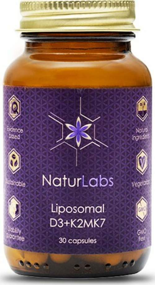 Naturlabs liposomální vitamín d3 + k2 30 kapslí