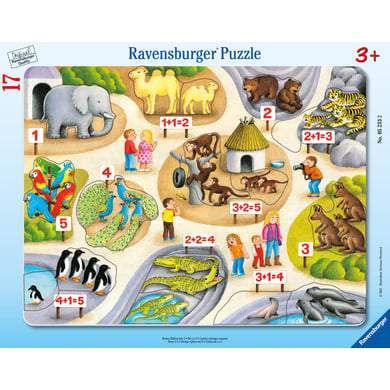 RAVENSBURGER Puzzle První počty do 5 v ZOO 17 dílků