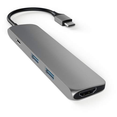 Satechi Aluminum SLIM TYPE-C MultiPort Adapter vesmírně šedý