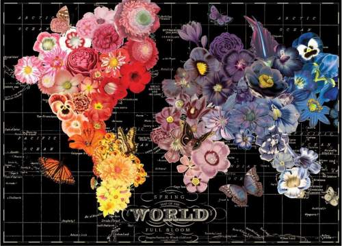 Galison Puzzle Kvetoucí Země 1000 dílků