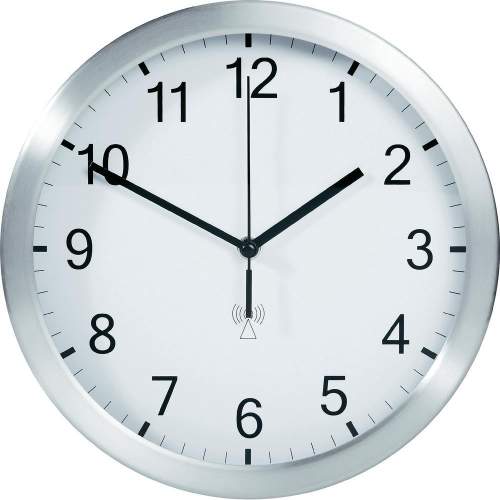 Analogové DCF nástěnné hodiny TFA 25 cm, bílá