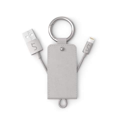 iWant PU Leather klíčenka USB-A to Lightning stříbrná