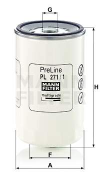 Palivový filtr MANN-FILTER PL 271/1