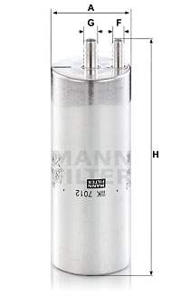 Palivový filtr MANN-FILTER WK 7012