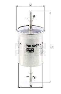 Palivový filtr MANN-FILTER WK 6032
