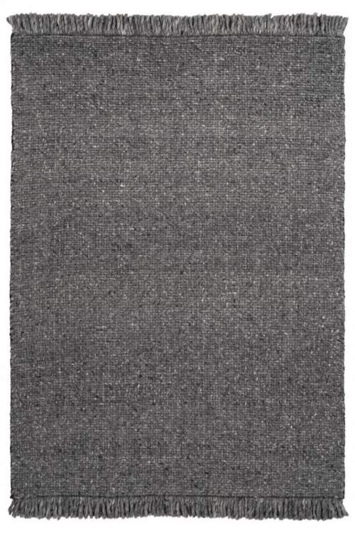 Obsession koberce Ručně tkaný kusový koberec Eskil 515 ANTHRACITE - 140x200 cm Černá, Velké (190x270 cm a větší), Viskóza