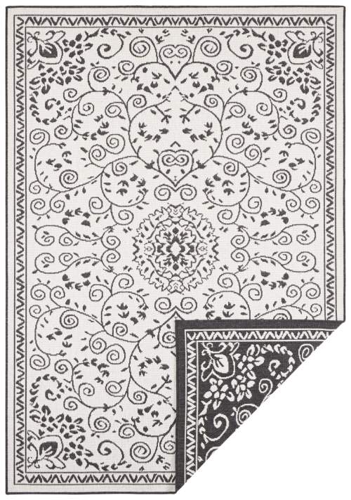 NORTHRUGS - Hanse Home koberce Kusový koberec Twin Supreme 103864 Leyte Black/Cream - 200x290 cm
