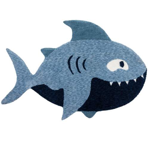 Flair Rugs koberce Kusový koberec Zest Kids Shark Blue - 90x150 cm
