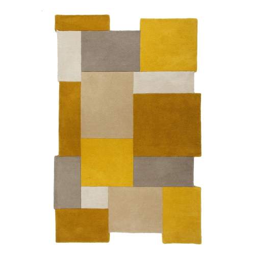 Flair Rugs koberce Kusový koberec Abstract Collage Ochre/Natural - 90x150 cm