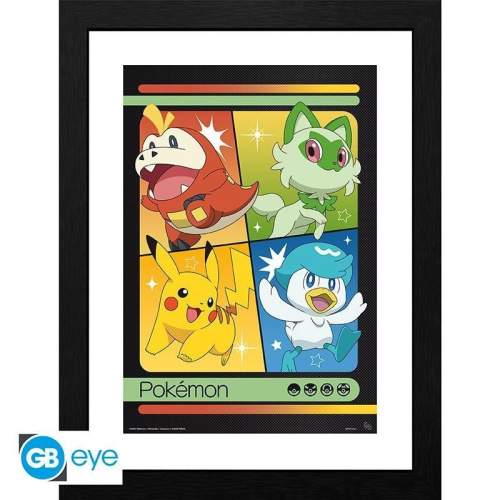 GB Eye Obraz Pokémon - Scarlet & Violet Starters, zarámovaný (30x40) GBYDCO359
