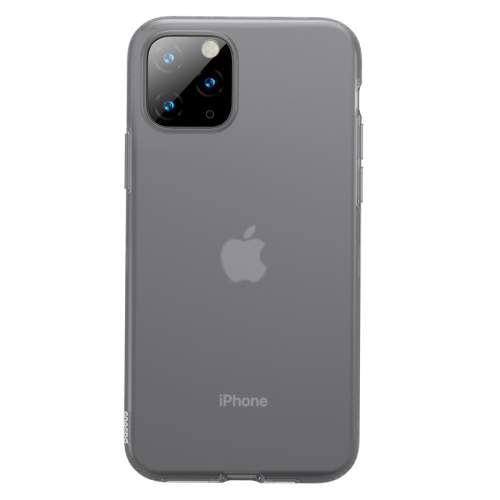 Pouzdro Baseus iPhone 11 Pro Max Jelly Liquid Silica Gel Protective Transparent Black (WIAPIPH65S-GD01)