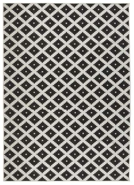 NORTHRUGS - Hanse Home koberce Kusový koberec Twin-Wendeteppiche 103124 schwarz creme - 80x250 cm