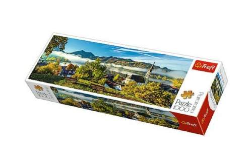 Trefl Puzzle jezero Schliersee panoramic 1000 dílků 97x34cm v krabici 40x13x7cm