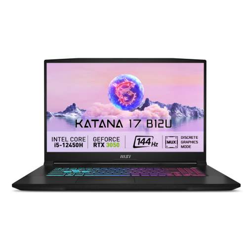 MSI Katana 17 B12UDXK-250XCZ/i5-12450H/16GB/512GB SSD/RTX 3050 , 6GB/17,3"FHD IPS 144Hz/BezOS, Katana 17 B12UDXK-250XCZ