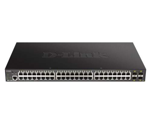 D-Link DGS-1250-52XMP Smart switch 48x Gb PoE+, 4x 1G/10G SFP+, 370W, DGS-1250-52XMP/E