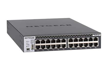 Netgear M4300-24X 24x10GB Stackable Managed Switch (XSM4324CS), XSM4324CS-100NES