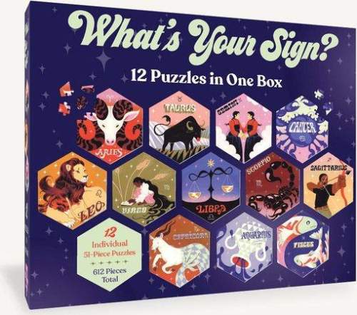 CHRONICLE BOOKS Sada 12 puzzle Jaké je vaše znamení? 612 dílků
