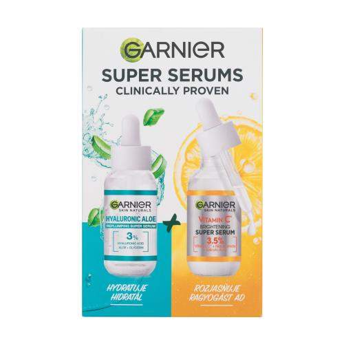 Garnier Skin Naturals Super Serums sada pleťové sérum Skin Naturals Vitamin C 30 ml + pleťové sérum Skin Naturals Hyaluronic Aloe 30 ml pro ženy