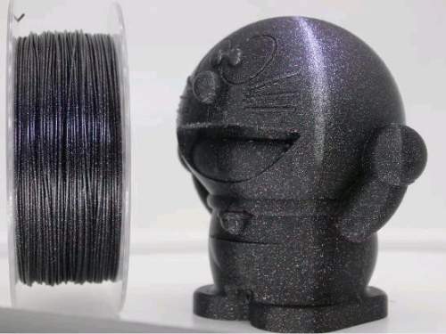 Gembird tisková struna (filament), PLA, 1,75mm, 1kg, "three galaxy" černá 3DP-PLA-MX3-01-GBK