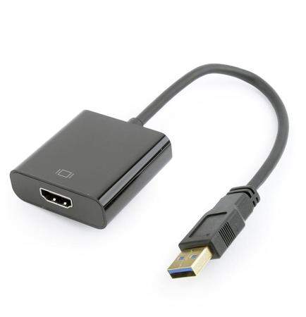 GEMBIRD Redukce USB 3.0 - HDMI, M/F, 15cm, černý